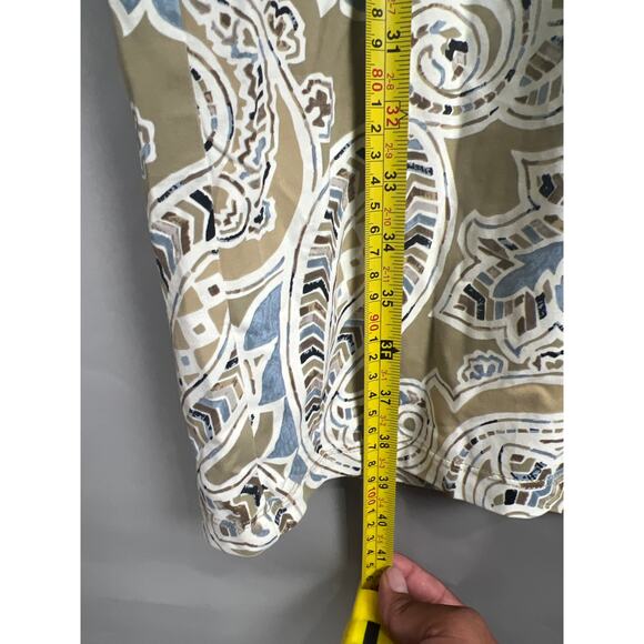 J. Mclaughlin XL Nylon Catalina Dress Women’s Carly Folklore Taupe Paisley - Picture 5 of 7